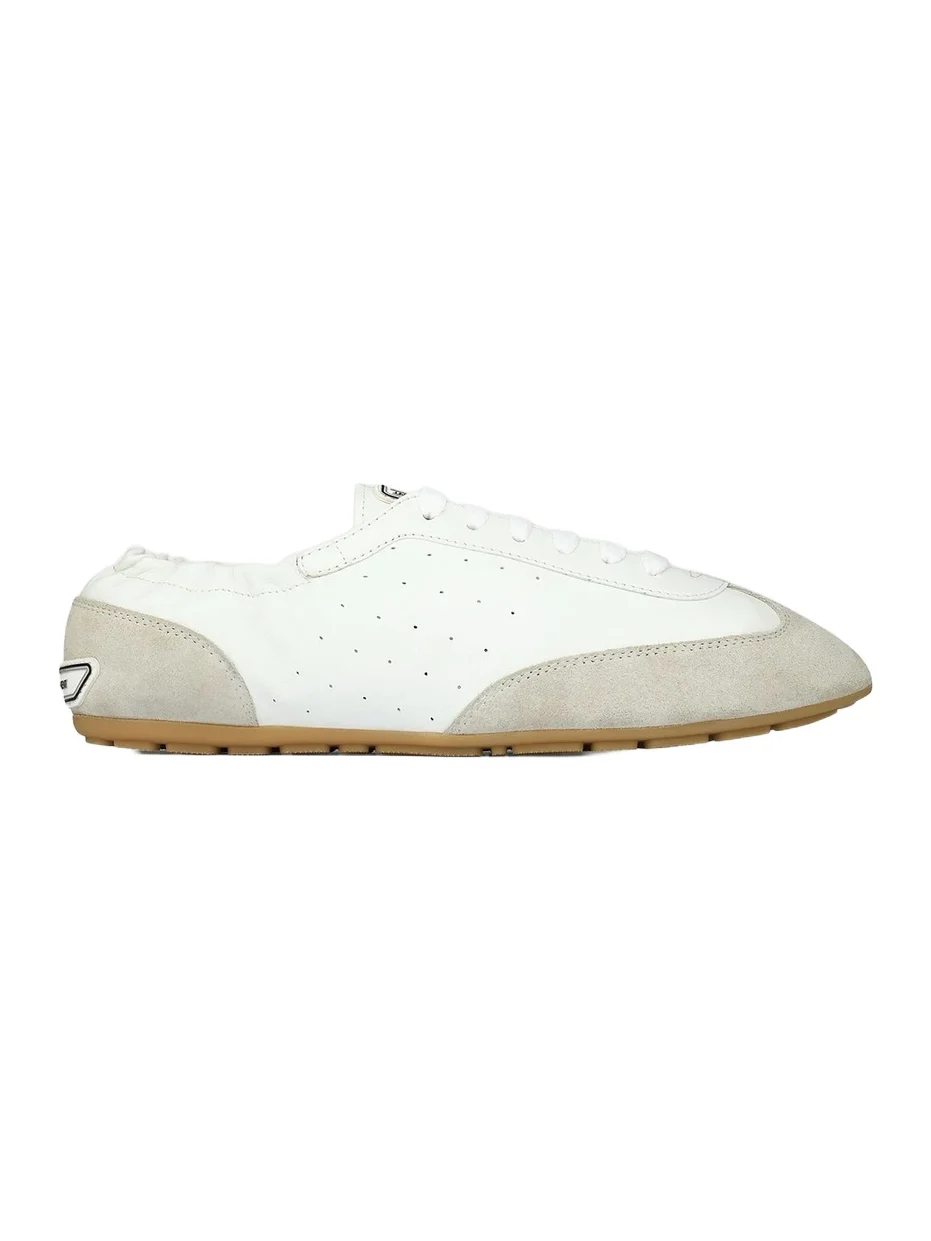 Women's Lewis Sneakers in Leather and Suede - Optic White Women's Lewis Sneakers in Leather and Suede - Optic White