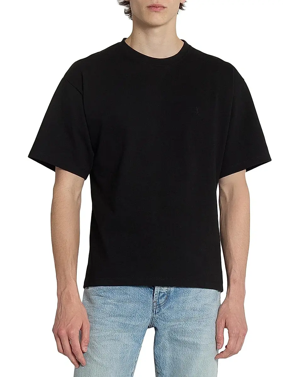 Saint Laurent Men's Cassandre Oversized T-Shirt | Thumbnail 3 Saint Laurent Men's Cassandre Oversized T-Shirt | Thumbnail 3