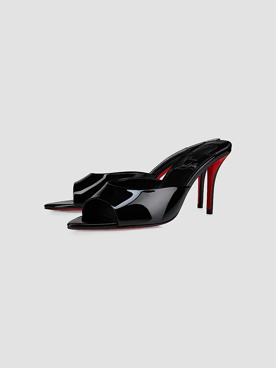 Christian Louboutin Women's Miss Z Patent Leather 80MM Mules | Thumbnail 2 Christian Louboutin Women's Miss Z Patent Leather 80MM Mules | Thumbnail 2