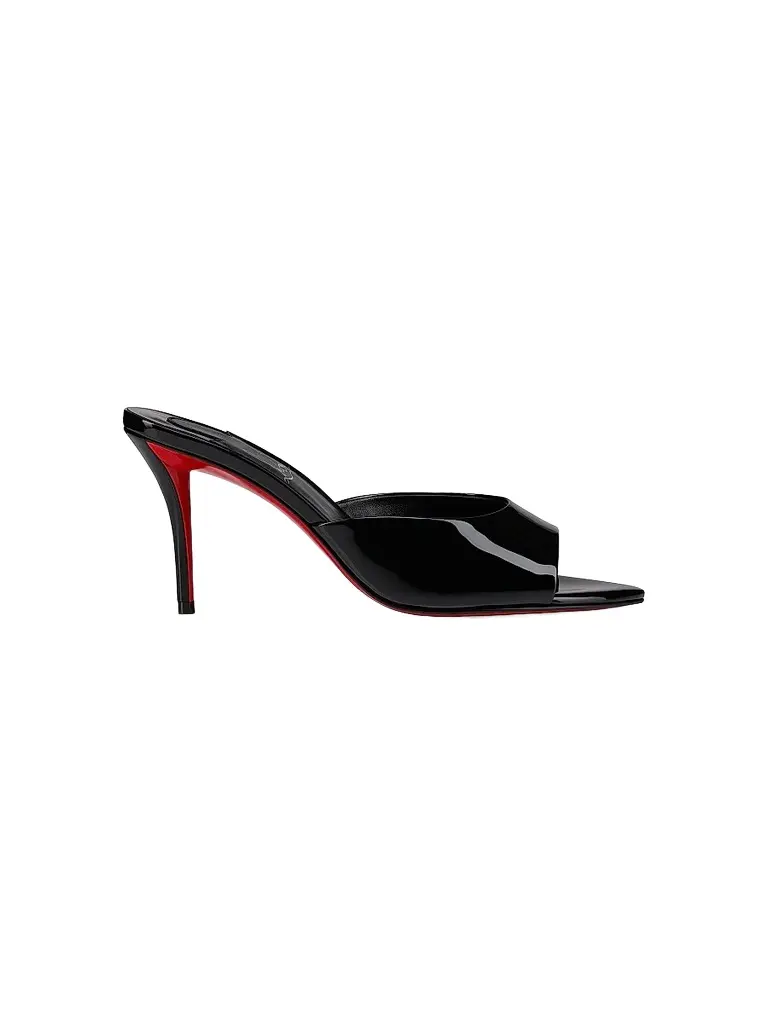 Christian Louboutin Women's Miss Z Patent Leather 80MM Mules - Black | Image 1 Christian Louboutin Women's Miss Z Patent Leather 80MM Mules - Black | Image 1