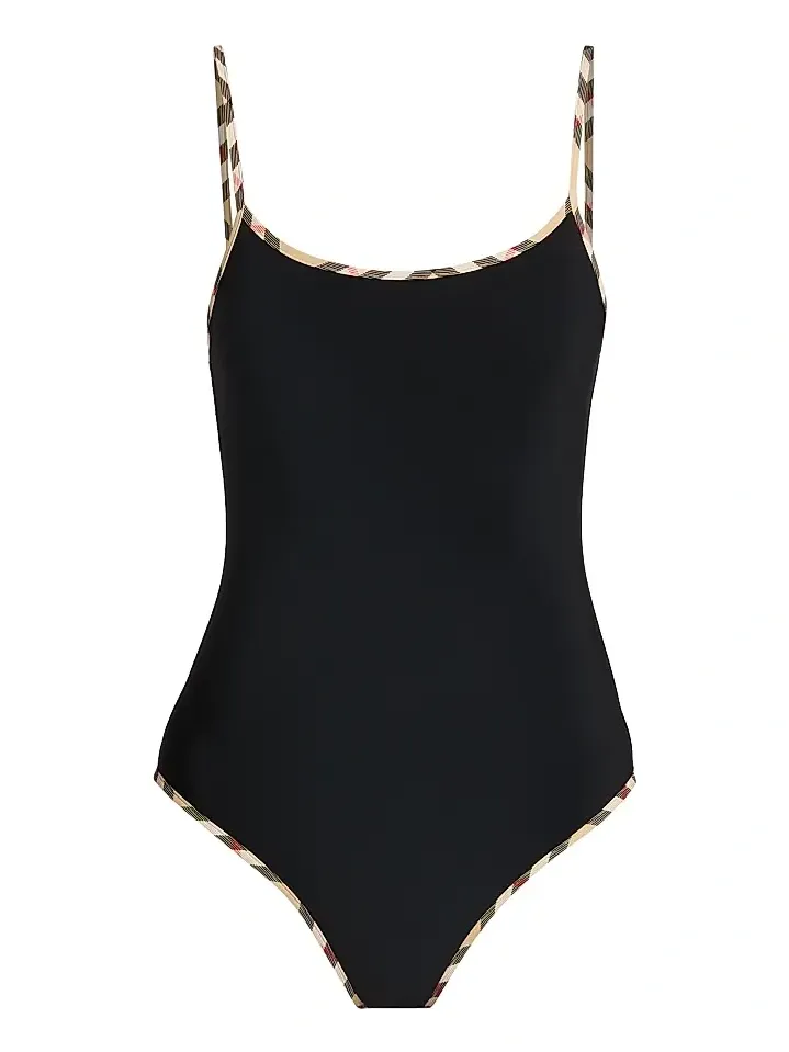 Women's Sylvia Check-Trimmed One-Piece Swimsuit Women's Sylvia Check-Trimmed One-Piece Swimsuit