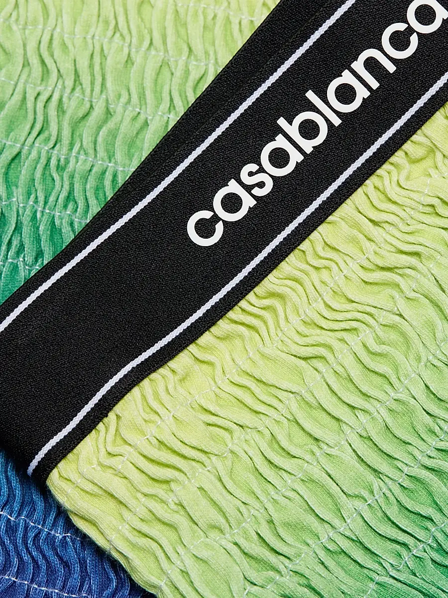 Casablanca Women's Gradient Shirred Cotton Shorts - Gradient | Thumbnail 7 Casablanca Women's Gradient Shirred Cotton Shorts - Gradient | Thumbnail 7