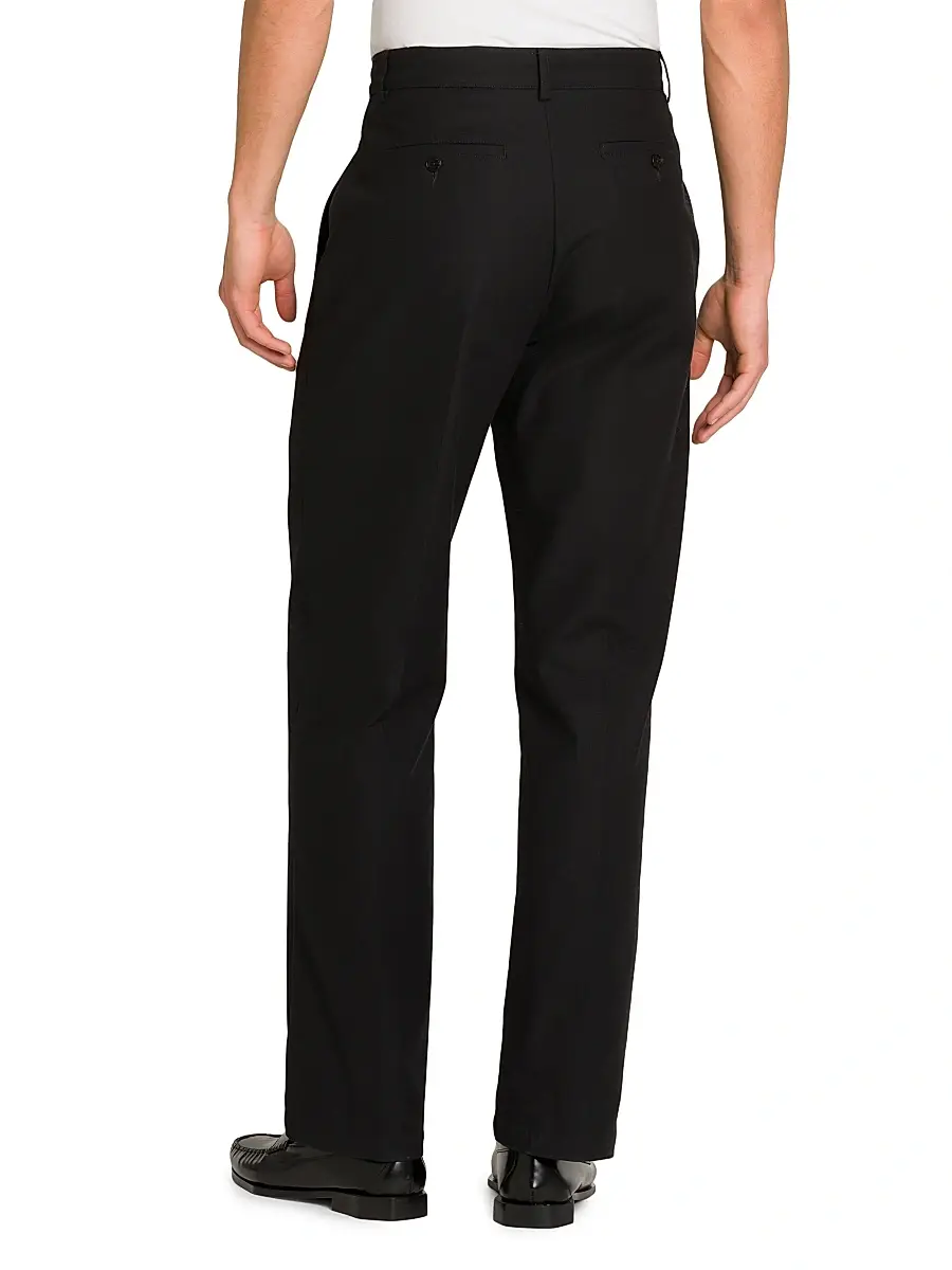 Casablanca Men's Stretch-Cotton Mid-Rise Straight-Leg Chinos - Black | Thumbnail 5 Casablanca Men's Stretch-Cotton Mid-Rise Straight-Leg Chinos - Black | Thumbnail 5