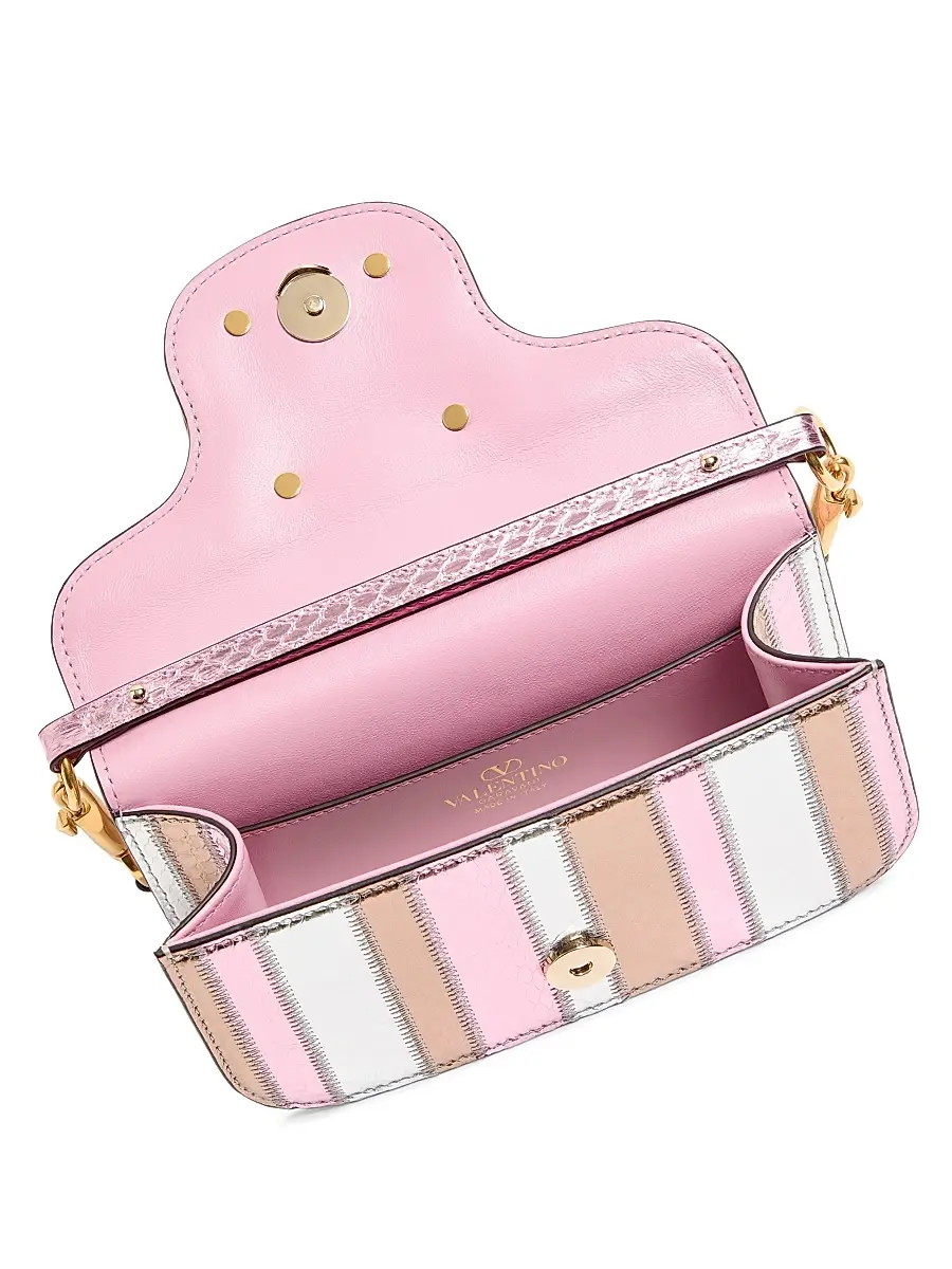 Valentino Garavani Women's Locò Shoulder Bag in Laminated Elaphe | Thumbnail 7