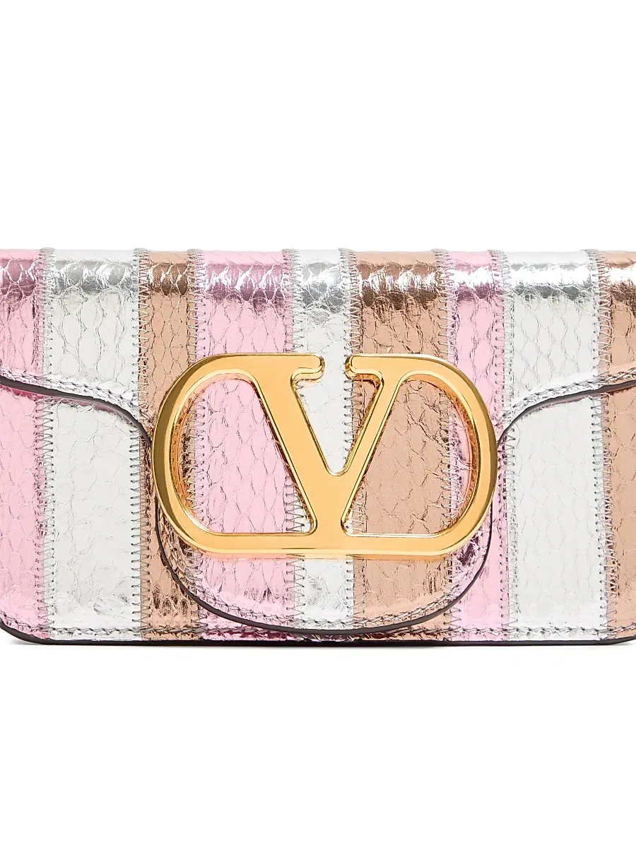 Valentino Garavani Women's Locò Shoulder Bag in Laminated Elaphe | Thumbnail 8