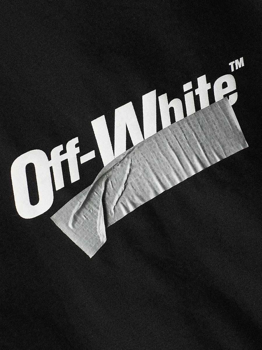 Off-White Men's Tape Logo Poplin Bowling Shirt | Thumbnail 7
