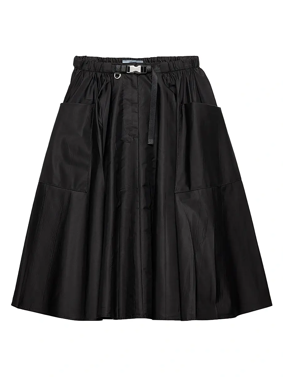 Prada Women's Re-Nylon Circle Skirt - Black | Image 1 Prada Women's Re-Nylon Circle Skirt - Black | Image 1