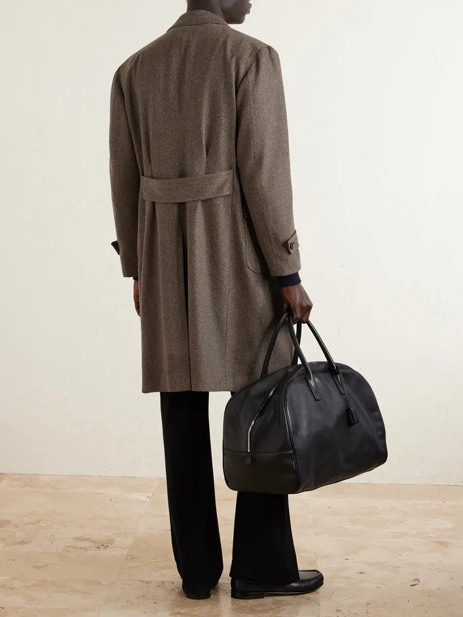 Thom Sweeney Double-Breasted Wool-Twill Overcoat - Men | Thumbnail 4