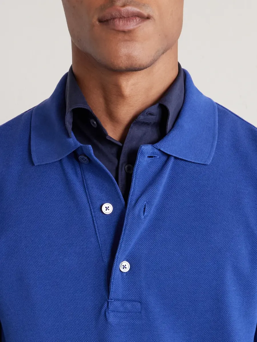 Tom Ford Slim-Fit Lyocell and Cotton-Blend Piqué Polo Shirt - Men | Thumbnail 5 Tom Ford Slim-Fit Lyocell and Cotton-Blend Piqué Polo Shirt - Men | Thumbnail 5