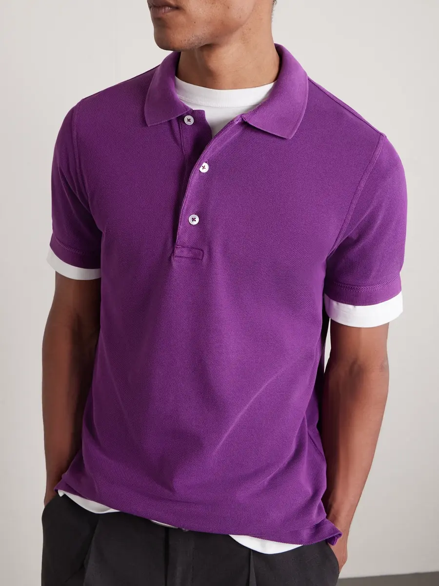 Tom Ford Slim-Fit Lyocell and Cotton-Blend Piqué Polo Shirt - Men | Thumbnail 3