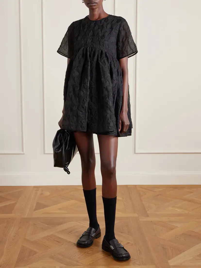 Cecilie Bahnsen Britney Pleated Tie-back Tulle Mini Dress | Thumbnail 2 Cecilie Bahnsen Britney Pleated Tie-back Tulle Mini Dress | Thumbnail 2