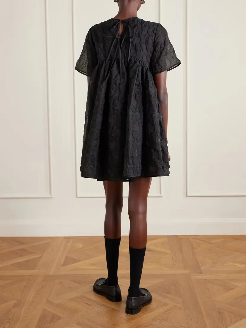 Cecilie Bahnsen Britney Pleated Tie-back Tulle Mini Dress | Thumbnail 3 Cecilie Bahnsen Britney Pleated Tie-back Tulle Mini Dress | Thumbnail 3