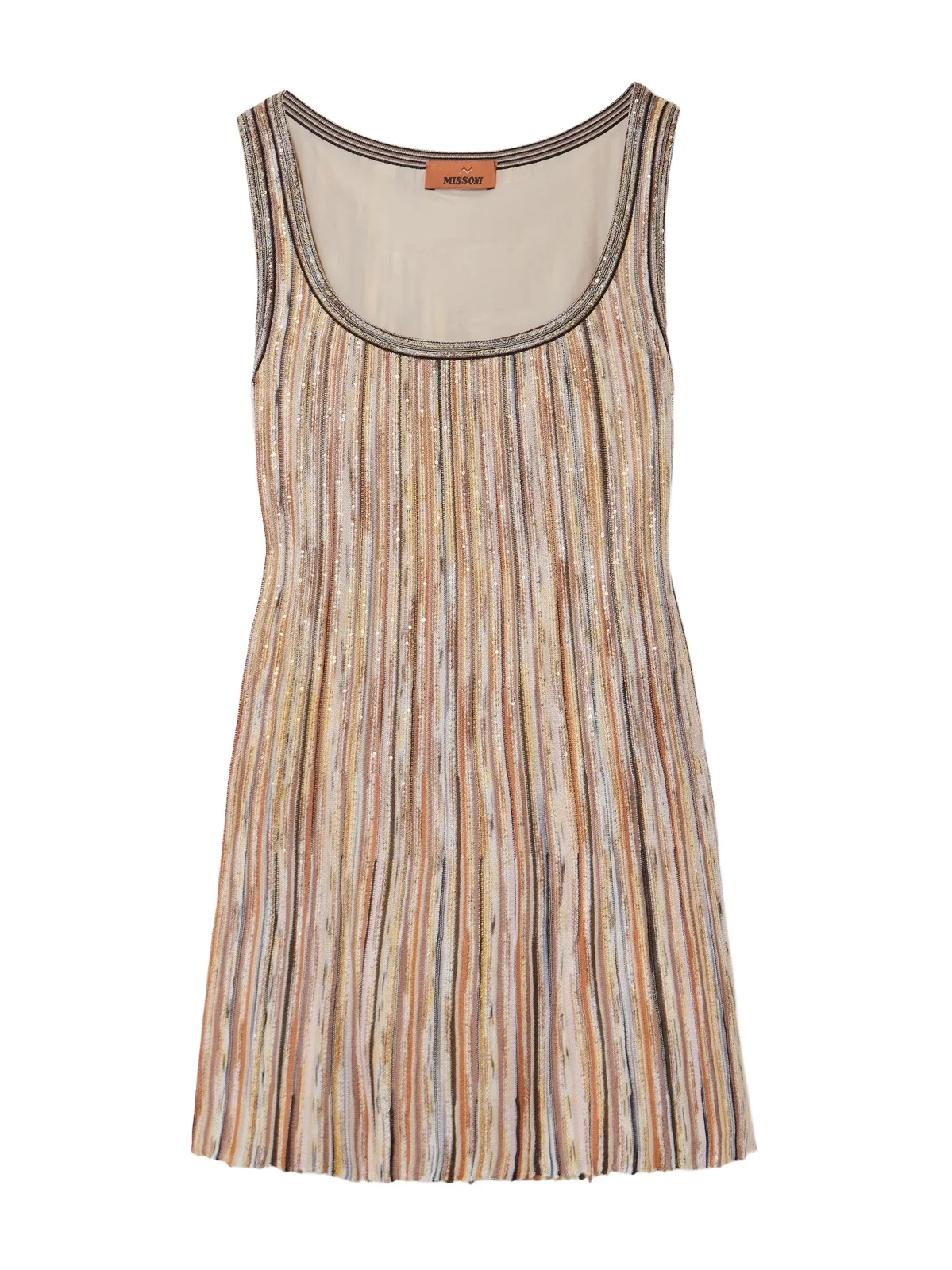 Striped Sequined Metallic Ribbed-knit Mini Dress Striped Sequined Metallic Ribbed-knit Mini Dress