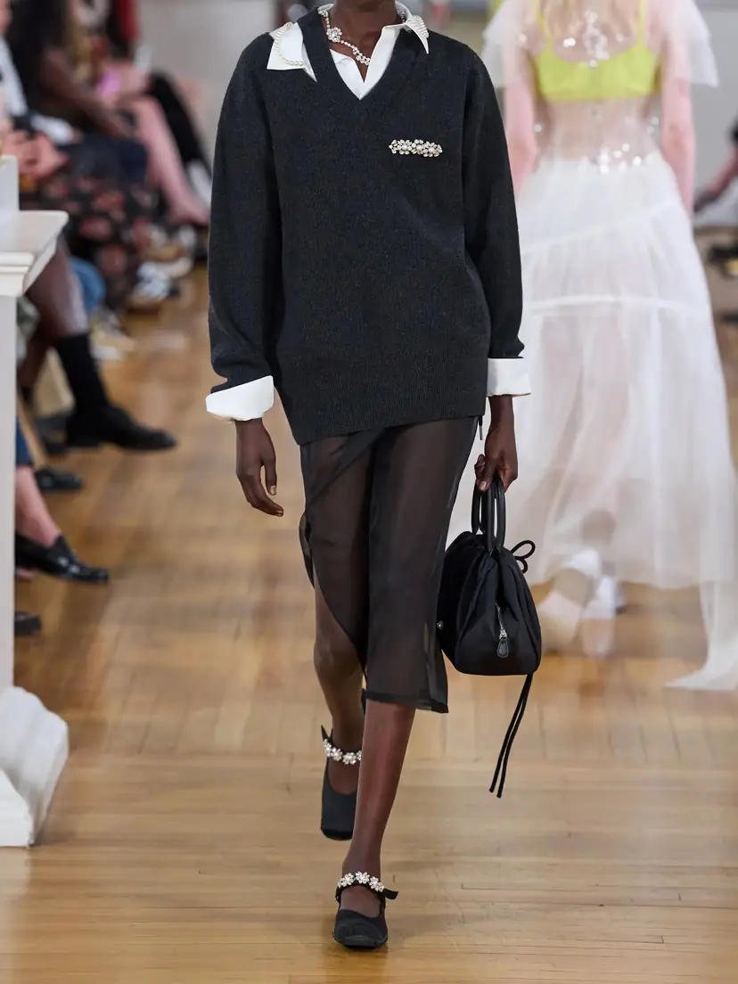 Simone Rocha Bow-detailed Silk-organza Midi Skirt | Thumbnail 5 Simone Rocha Bow-detailed Silk-organza Midi Skirt | Thumbnail 5