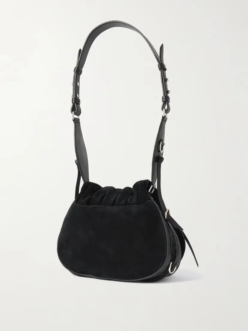 Isabel Marant Bolton Tasseled Leather-trimmed Suede Shoulder Bag | Thumbnail 3
