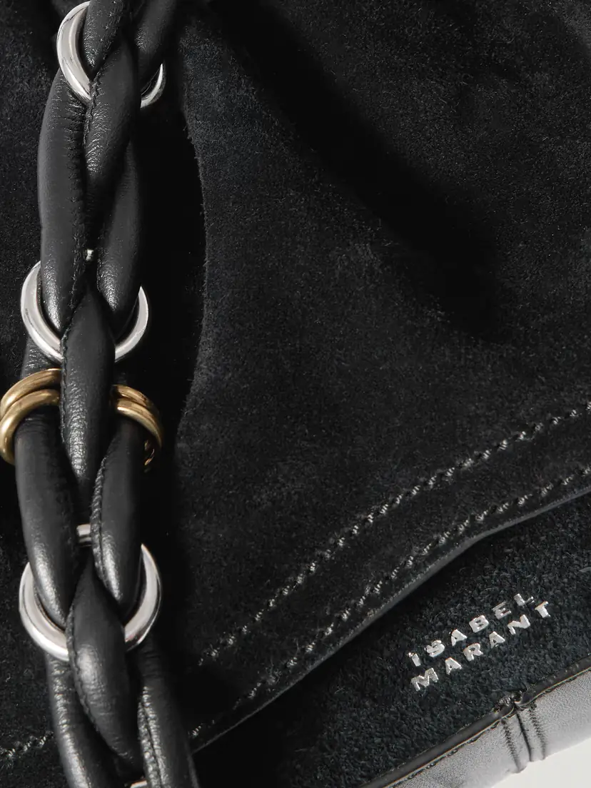 Isabel Marant Bolton Tasseled Leather-trimmed Suede Shoulder Bag | Thumbnail 4
