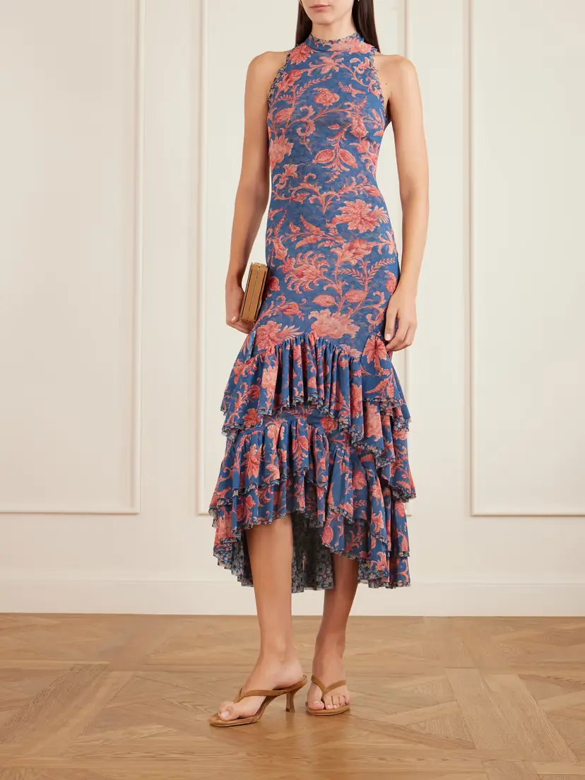 Etro Ruffled Paisley-print Tulle Midi Dress | Thumbnail 2 Etro Ruffled Paisley-print Tulle Midi Dress | Thumbnail 2