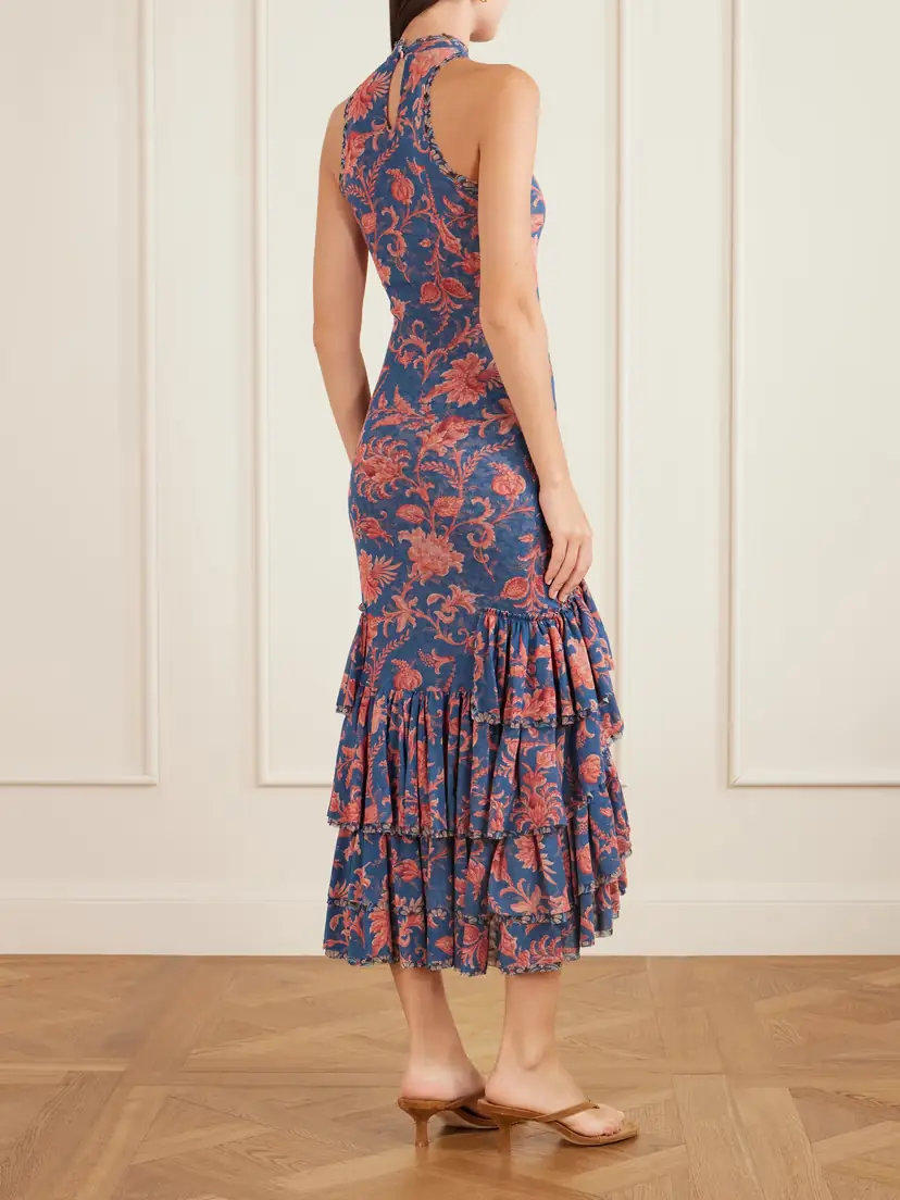 Etro Ruffled Paisley-print Tulle Midi Dress | Thumbnail 3 Etro Ruffled Paisley-print Tulle Midi Dress | Thumbnail 3