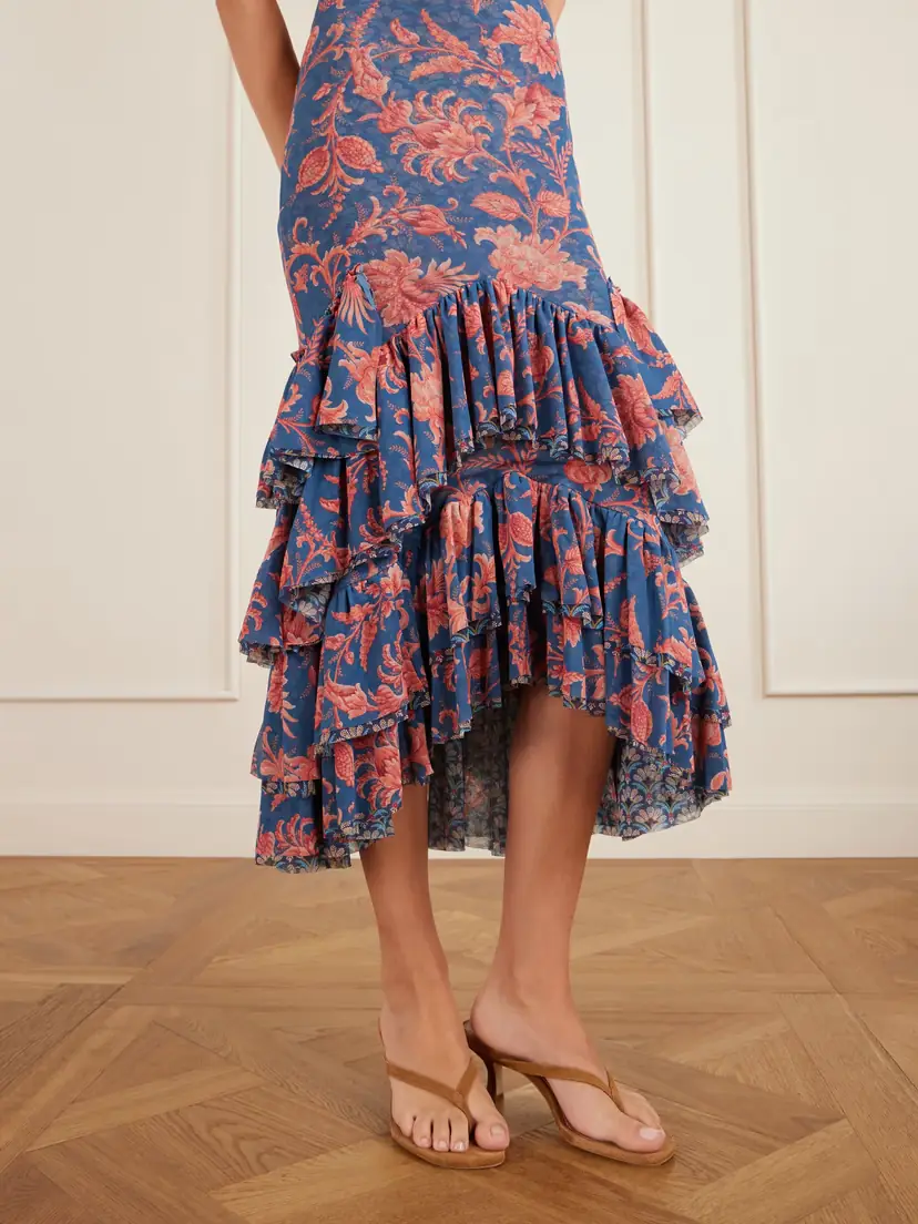 Etro Ruffled Paisley-print Tulle Midi Dress | Thumbnail 4 Etro Ruffled Paisley-print Tulle Midi Dress | Thumbnail 4
