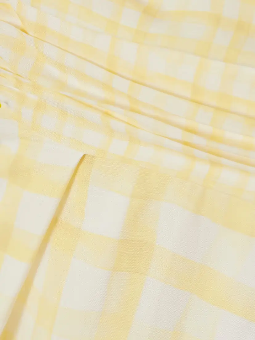 Rosie Assoulin Bow-detailed Checked Lyocell And Linen-blend Midi Dress | Thumbnail 4 Rosie Assoulin Bow-detailed Checked Lyocell And Linen-blend Midi Dress | Thumbnail 4