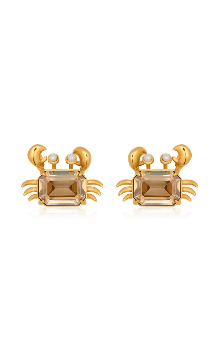 Oscar de la Renta Crystal Crab Stud Earrings | Thumbnail 3