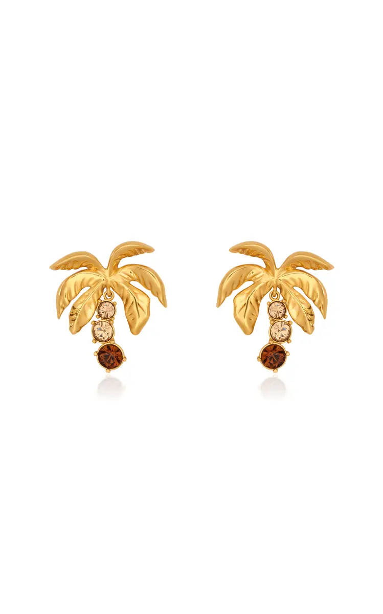 Oscar de la Renta Palm Tree Stud Earrings | Thumbnail 4 Oscar de la Renta Palm Tree Stud Earrings | Thumbnail 4