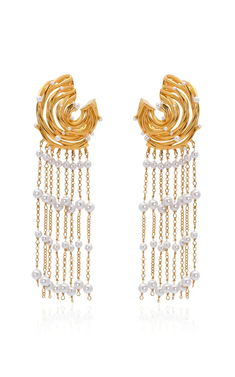 Oscar de la Renta Nest Pearl Earrings | Thumbnail 4 Oscar de la Renta Nest Pearl Earrings | Thumbnail 4