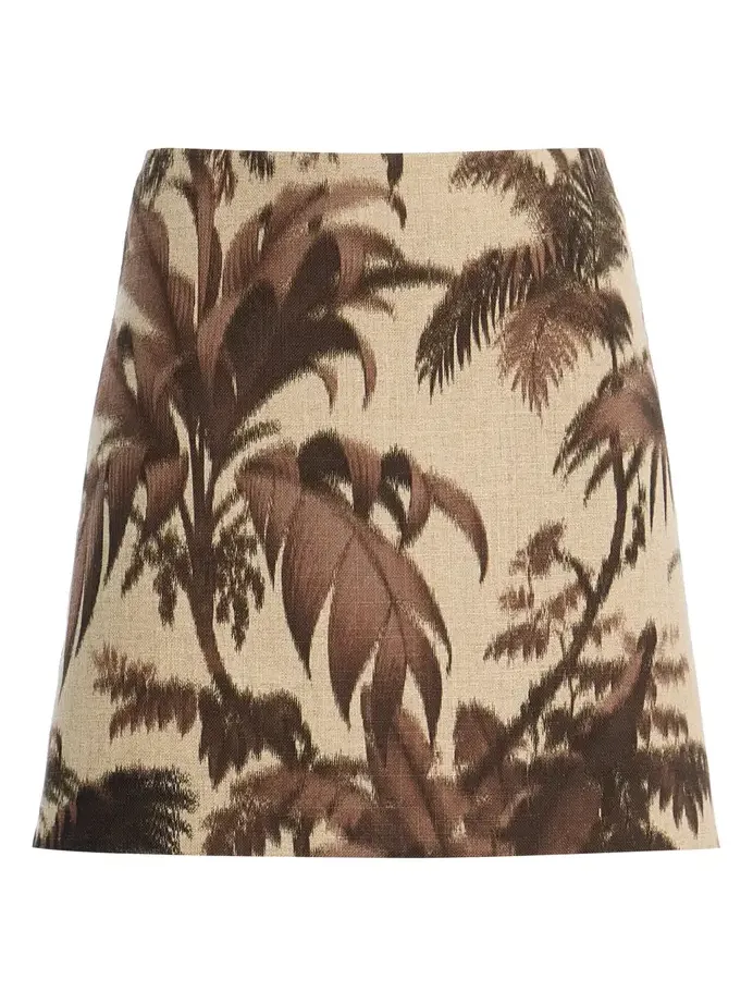 Palm-Print Mini Skirt Palm-Print Mini Skirt