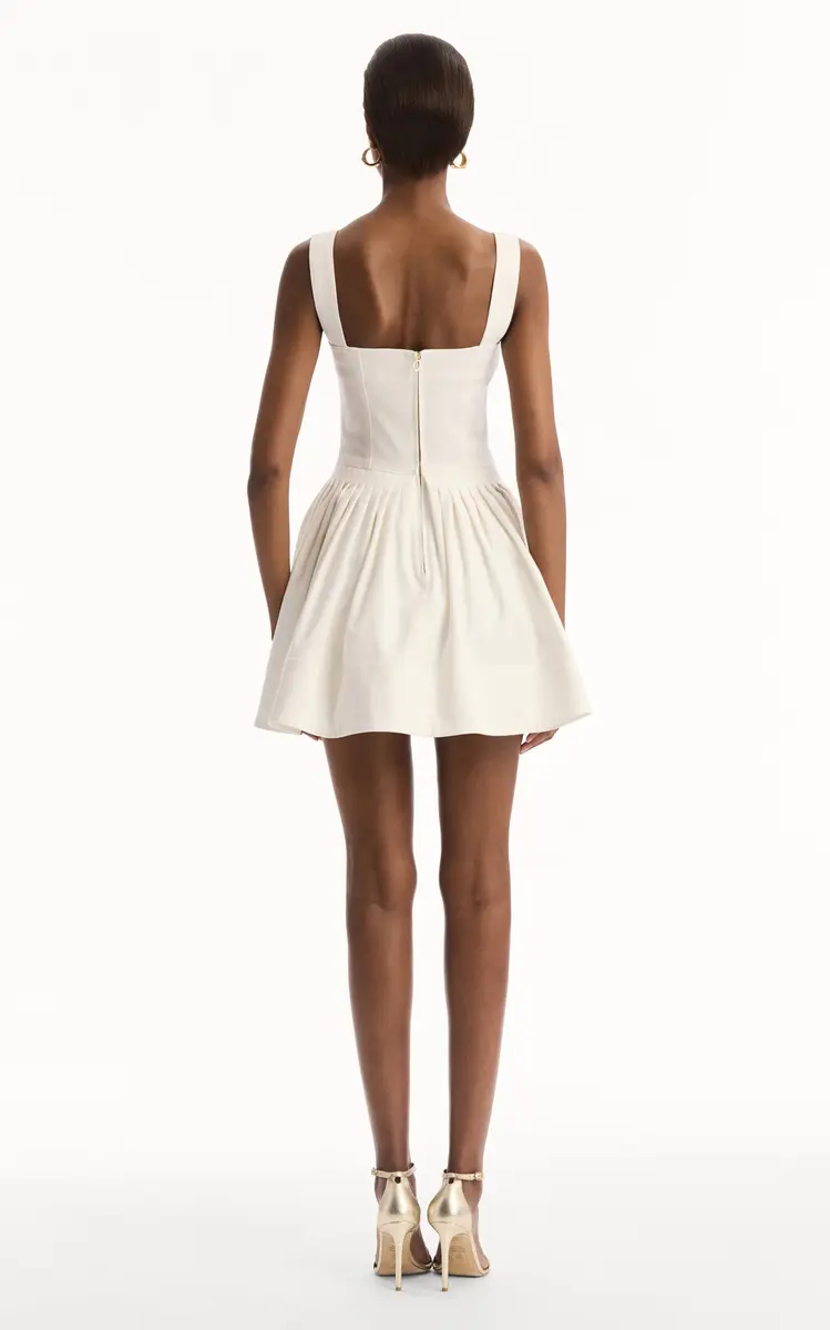 Oscar de la Renta Pineapple-Embroidered Denim Mini Dress | Thumbnail 4