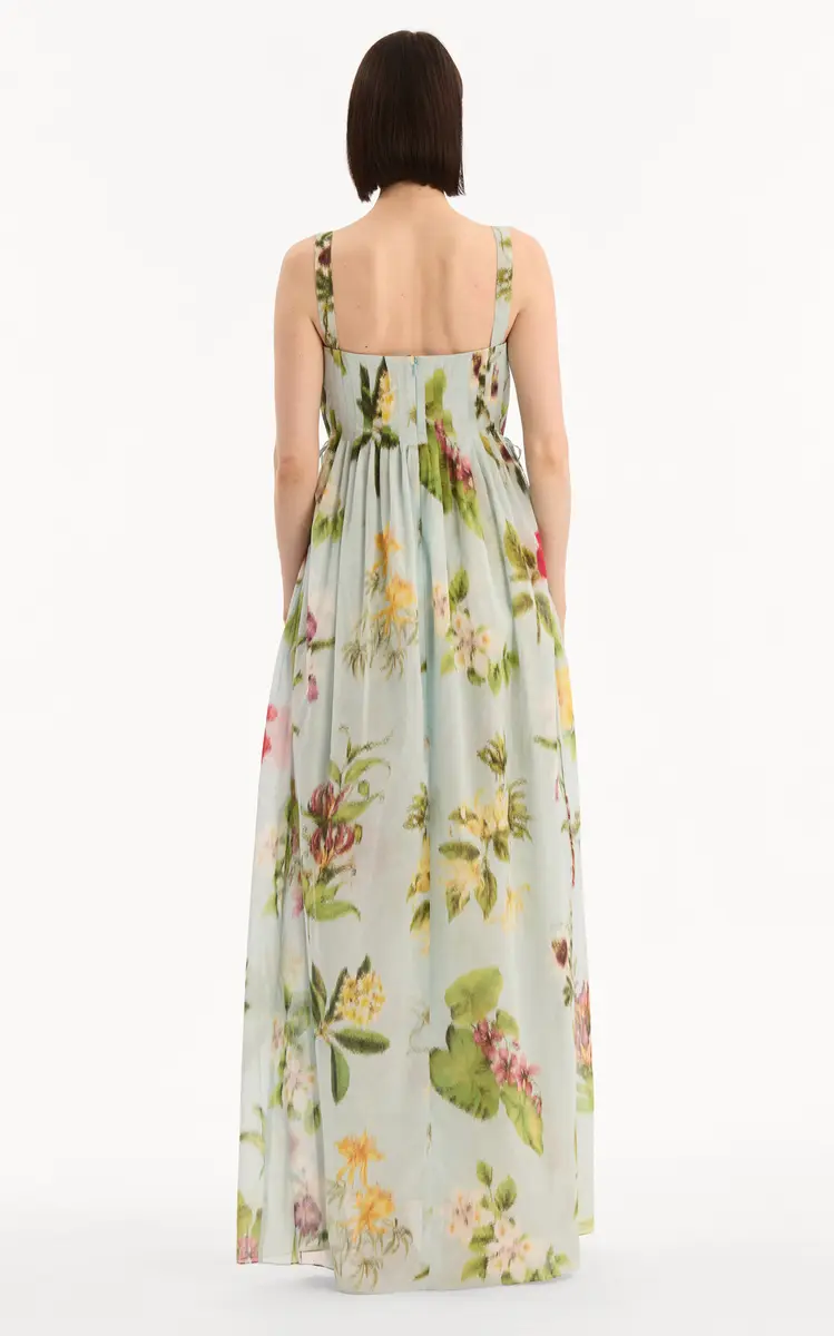 Oscar de la Renta Floral Cotton-Voile Maxi Dress | Thumbnail 4 Oscar de la Renta Floral Cotton-Voile Maxi Dress | Thumbnail 4