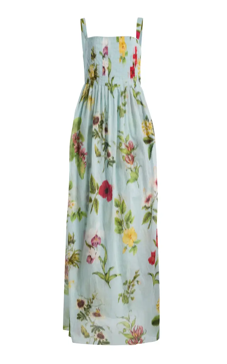Oscar de la Renta Floral Cotton-Voile Maxi Dress | Thumbnail 7 Oscar de la Renta Floral Cotton-Voile Maxi Dress | Thumbnail 7