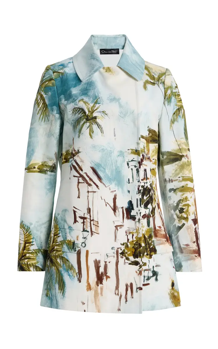 Oscar de la Renta Printed Cotton Jacket | Thumbnail 2