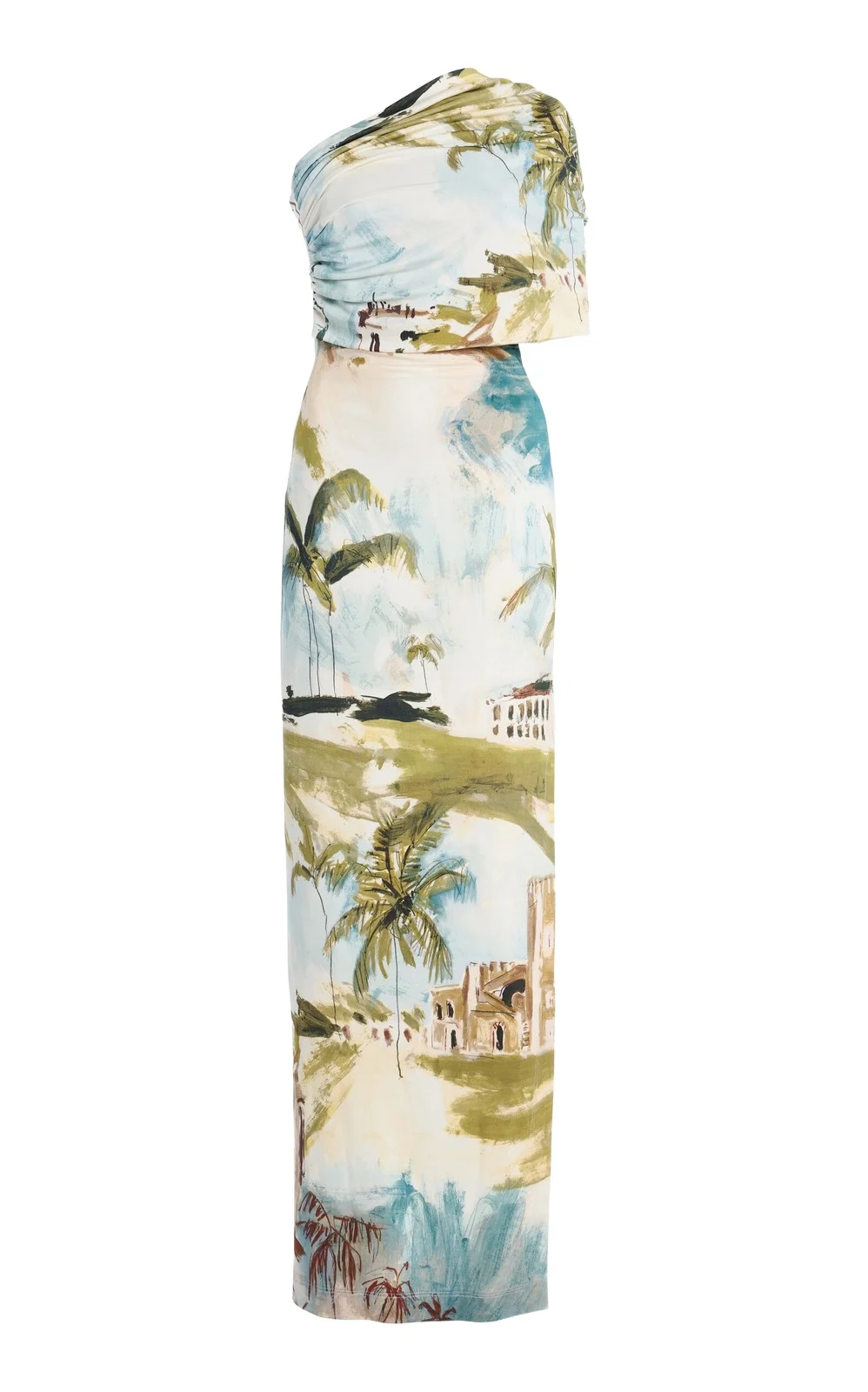 One-Shoulder Draped Maxi Dress One-Shoulder Draped Maxi Dress