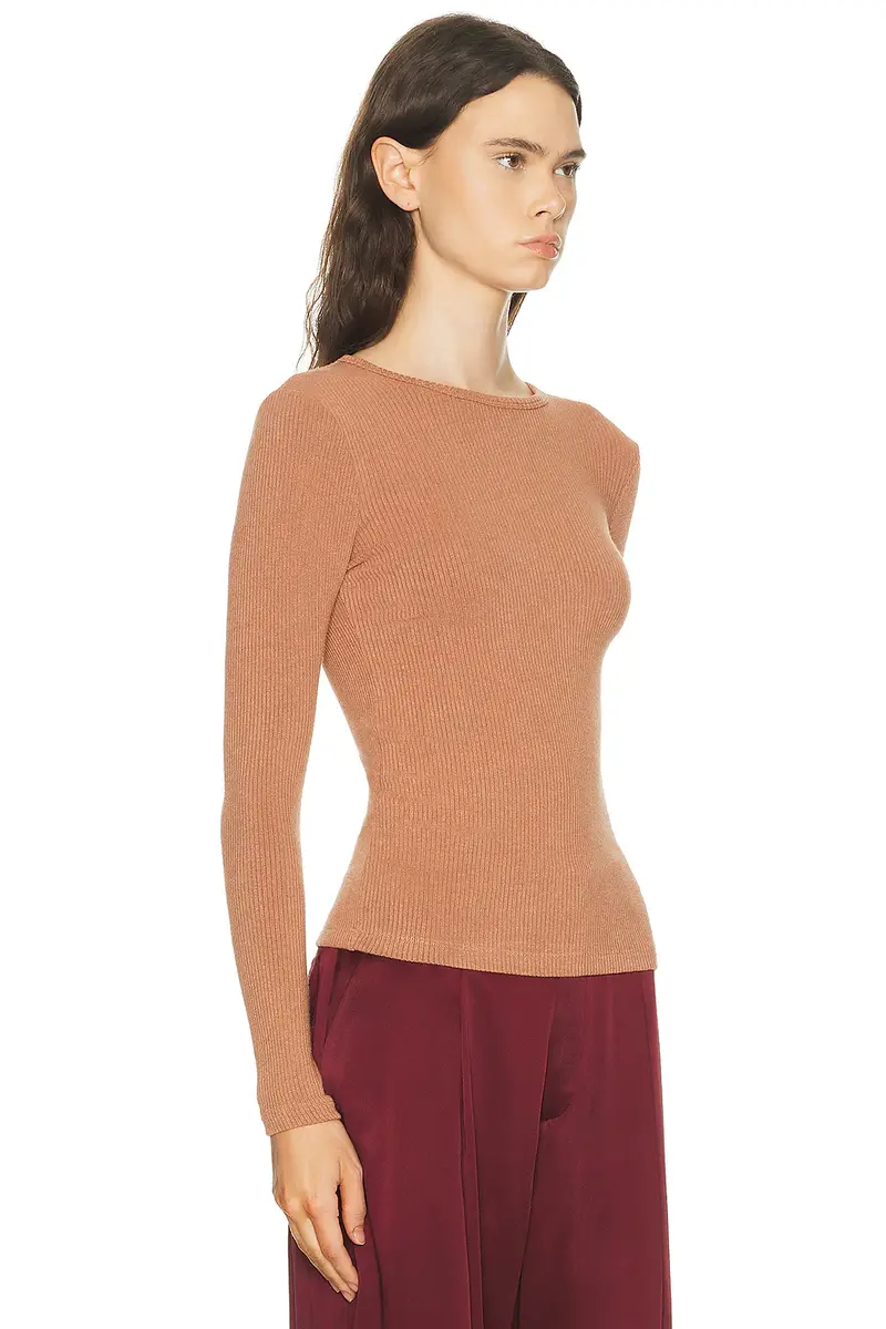 Sablyn Quincy Long Sleeve Fitted Crewneck Tee | Thumbnail 2 Sablyn Quincy Long Sleeve Fitted Crewneck Tee | Thumbnail 2