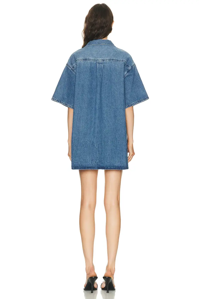 Alexander Wang Short Sleeve Boxy Shirt Dress | Thumbnail 3 Alexander Wang Short Sleeve Boxy Shirt Dress | Thumbnail 3