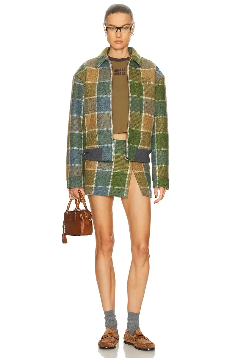 Miu Miu Check Skirt | Thumbnail 5