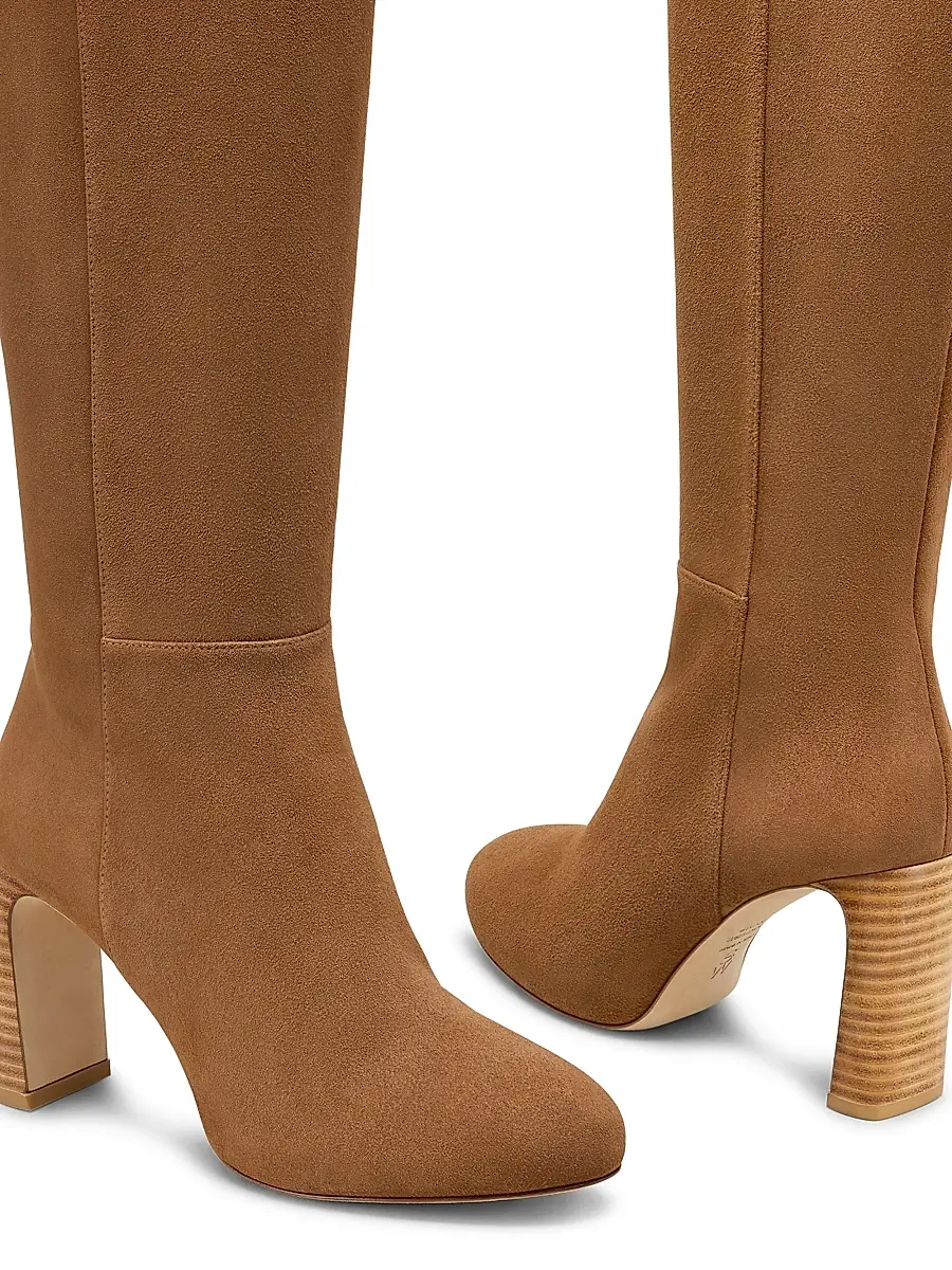 Stuart Weitzman Women's Babette 90MM Suede Platform Boots | Thumbnail 4 Stuart Weitzman Women's Babette 90MM Suede Platform Boots | Thumbnail 4