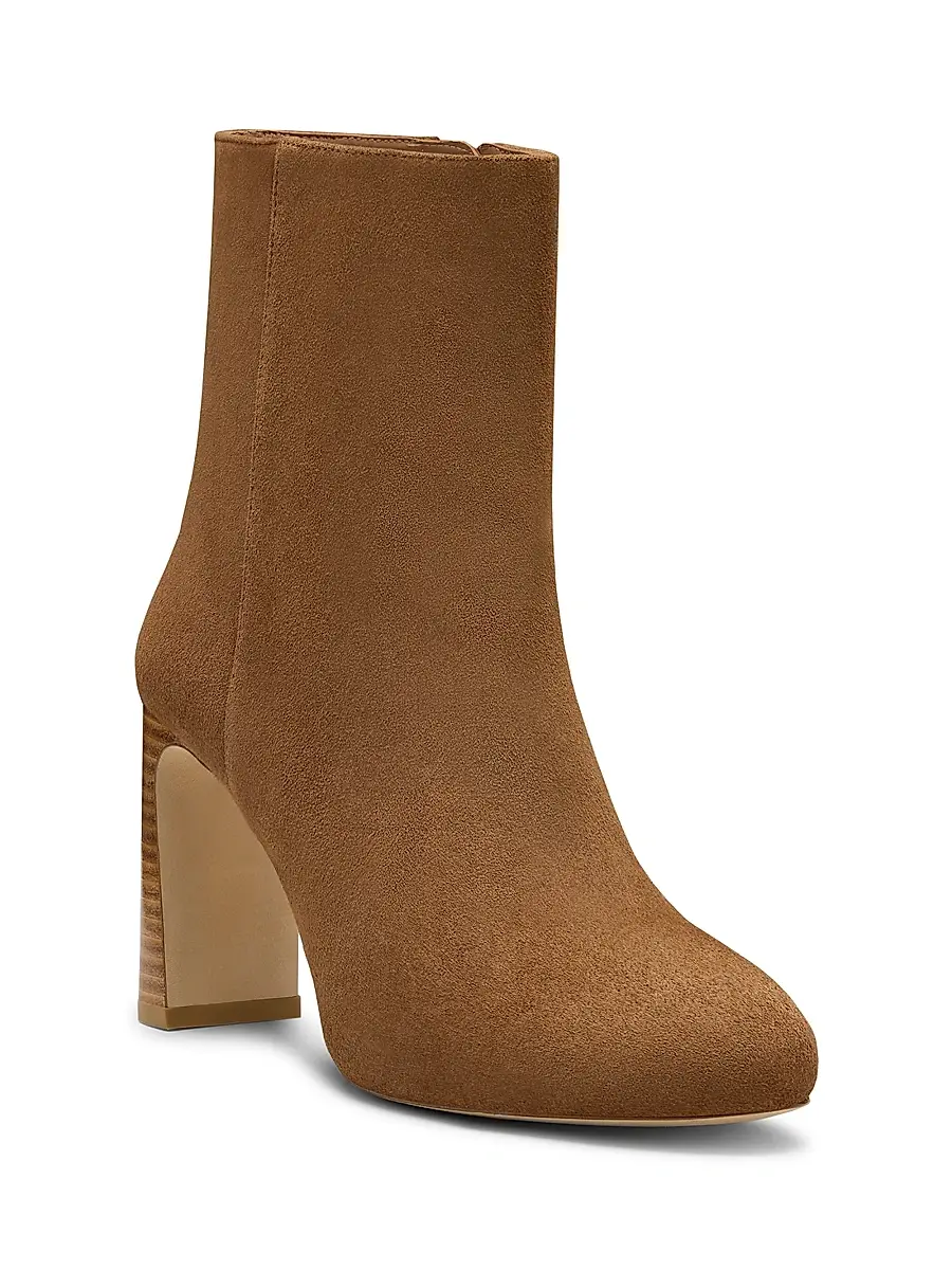 Stuart Weitzman Women's Babette 90MM Suede Platform Zip Booties | Thumbnail 2 Stuart Weitzman Women's Babette 90MM Suede Platform Zip Booties | Thumbnail 2