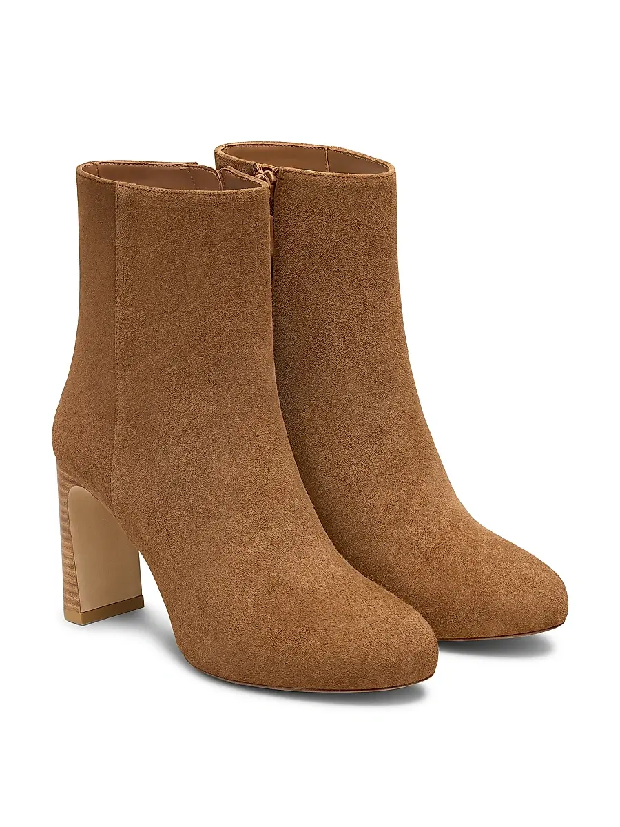 Stuart Weitzman Women's Babette 90MM Suede Platform Zip Booties | Thumbnail 3 Stuart Weitzman Women's Babette 90MM Suede Platform Zip Booties | Thumbnail 3