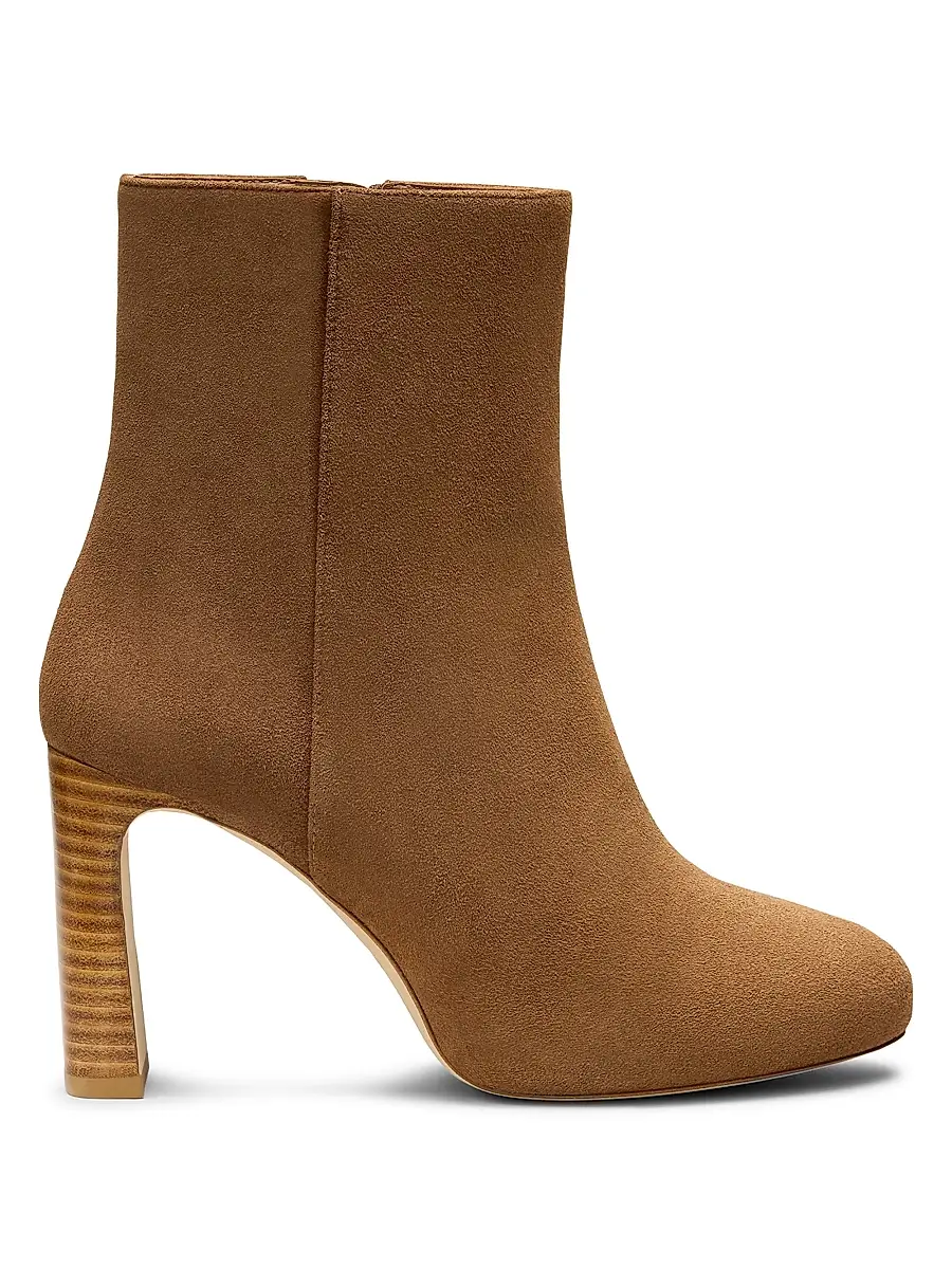 Stuart Weitzman Women's Babette 90MM Suede Platform Zip Booties