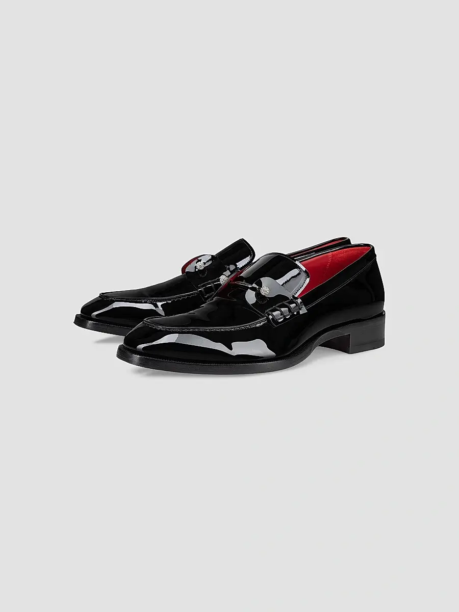 Christian Louboutin Men's Chambelimoc Night Strass Loafers - Black | Thumbnail 2