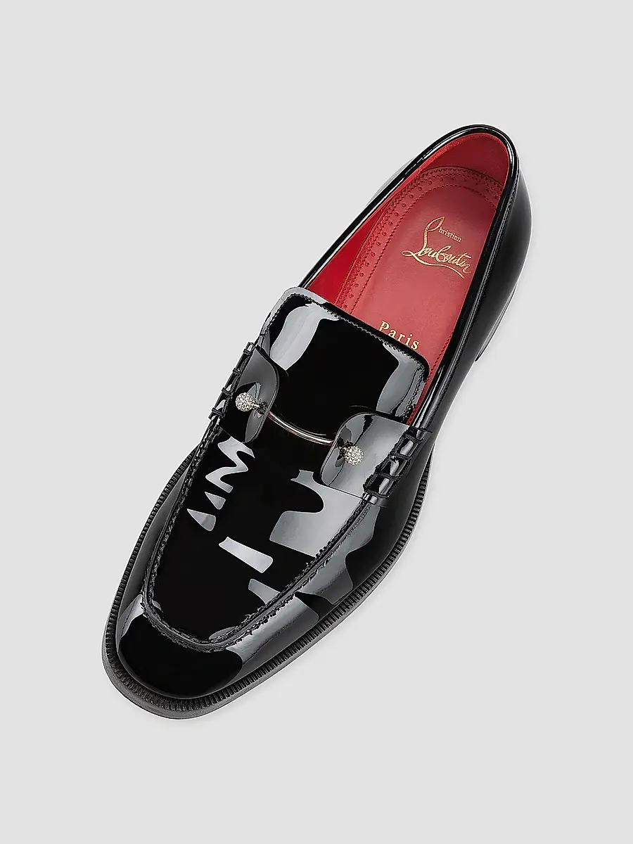 Christian Louboutin Men's Chambelimoc Night Strass Loafers - Black | Thumbnail 4