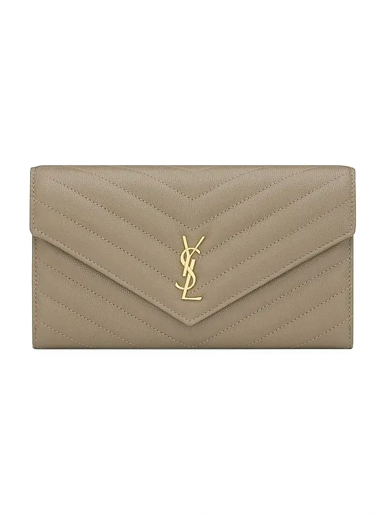 Women's Cassandre Large Flap Wallet in Grain De Poudre Leather Women's Cassandre Large Flap Wallet in Grain De Poudre Leather