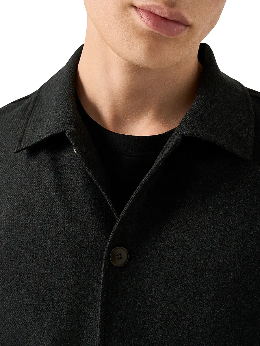 Eton Men's Herringbone Wool-Cashmere Jacket | Thumbnail 3 Eton Men's Herringbone Wool-Cashmere Jacket | Thumbnail 3