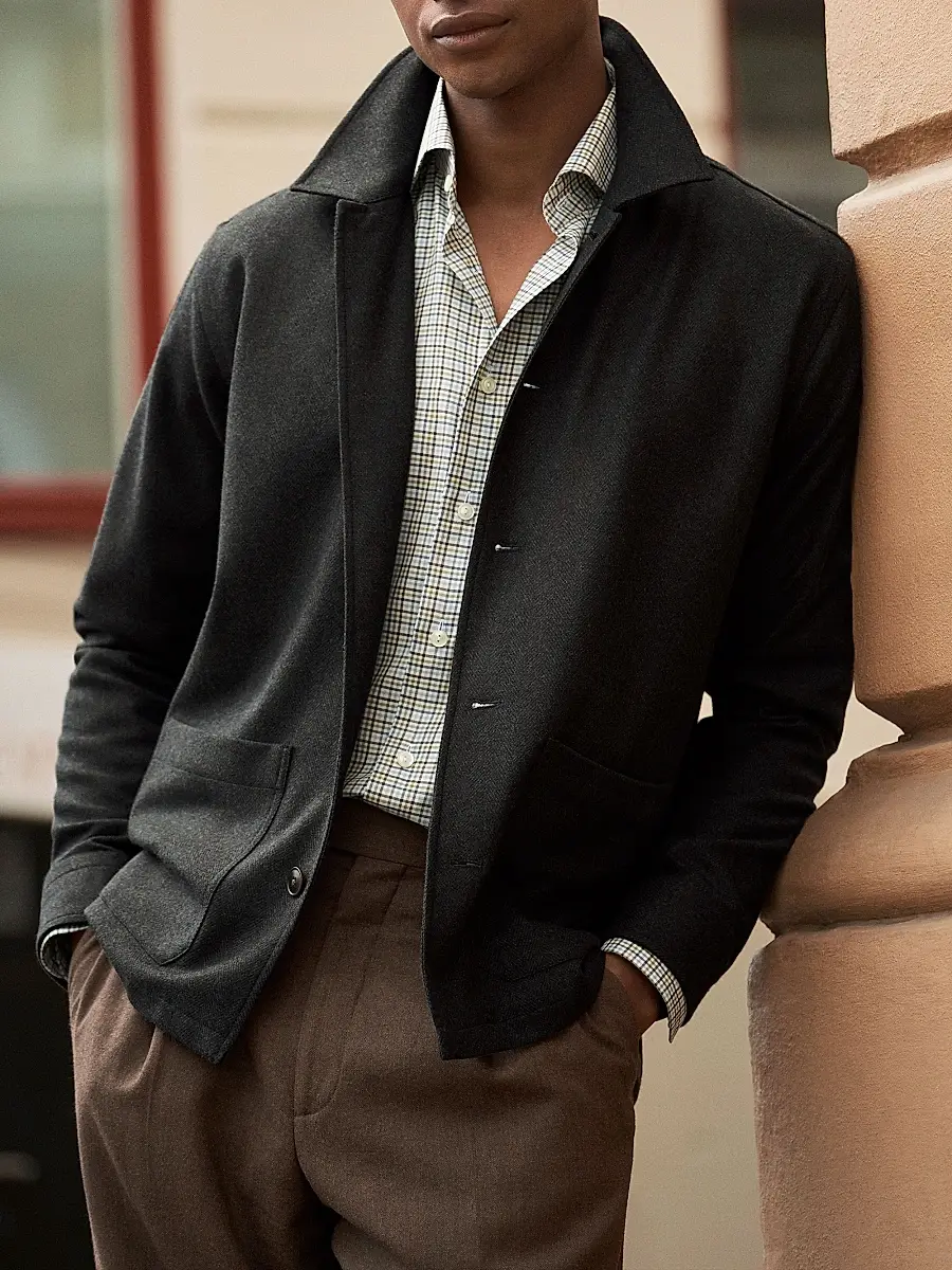 Eton Men's Herringbone Wool-Cashmere Jacket | Thumbnail 8 Eton Men's Herringbone Wool-Cashmere Jacket | Thumbnail 8