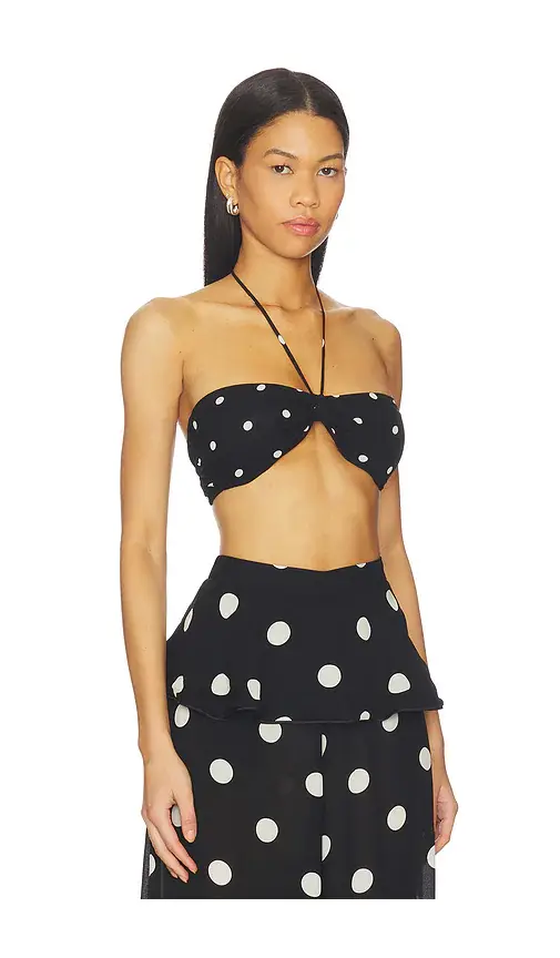 ADRIANA DEGREAS Polka Dot Bandeau Top | Thumbnail 2