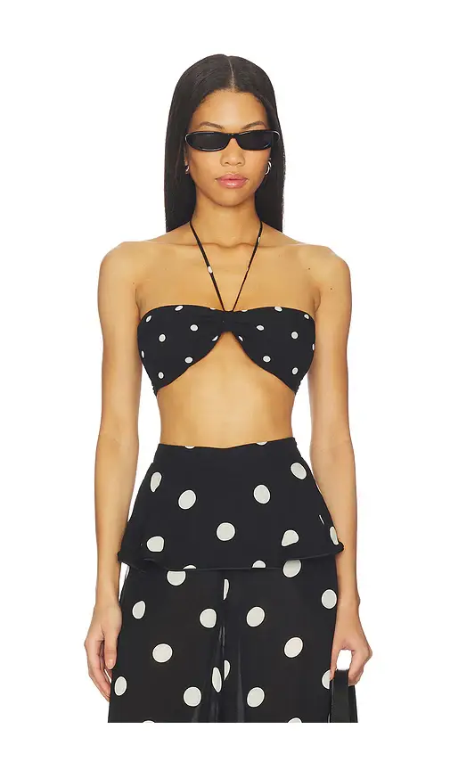 ADRIANA DEGREAS Polka Dot Bandeau Top | Image 1 ADRIANA DEGREAS Polka Dot Bandeau Top | Image 1