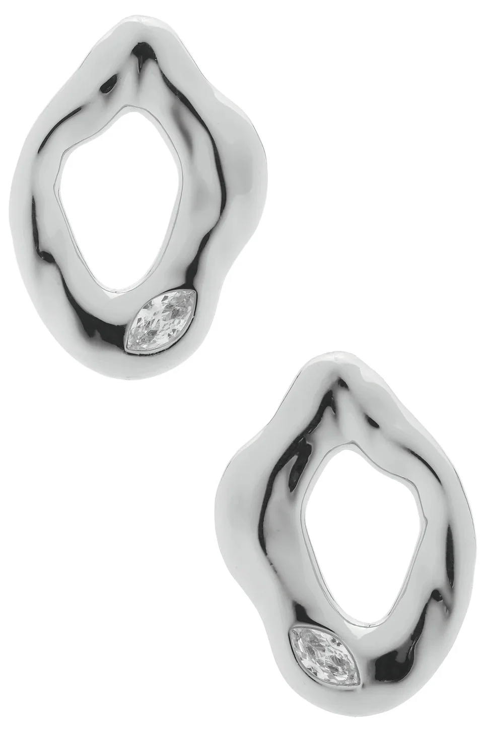 Melting Metal Crystal Earrings Melting Metal Crystal Earrings