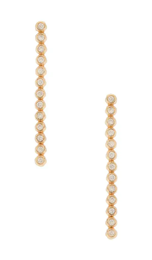 Ettika Molten Sparkle Linear Earrings