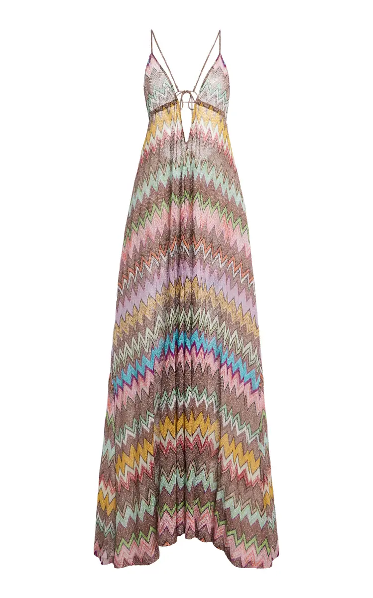 Missoni Metallic-Knit Maxi Cover-Up Dress | Image 1 Missoni Metallic-Knit Maxi Cover-Up Dress | Image 1